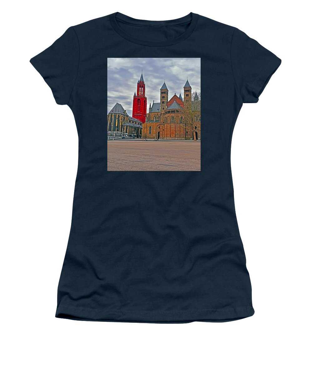 Travel Women's T-Shirt featuring the photograph Square of Maastricht by Elvis Vaughn