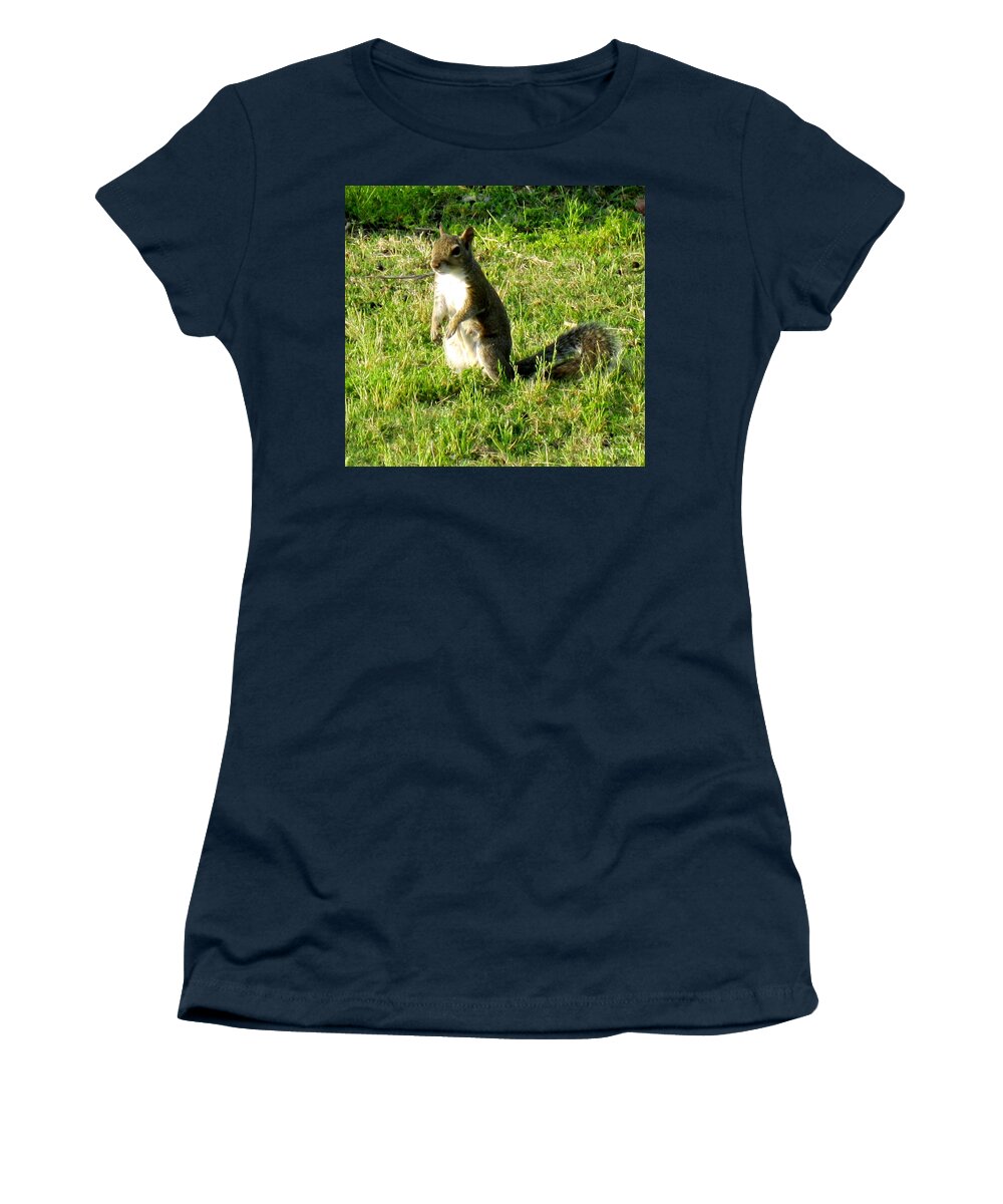 Animal Women's T-Shirt featuring the photograph Squirrel by Oksana Semenchenko