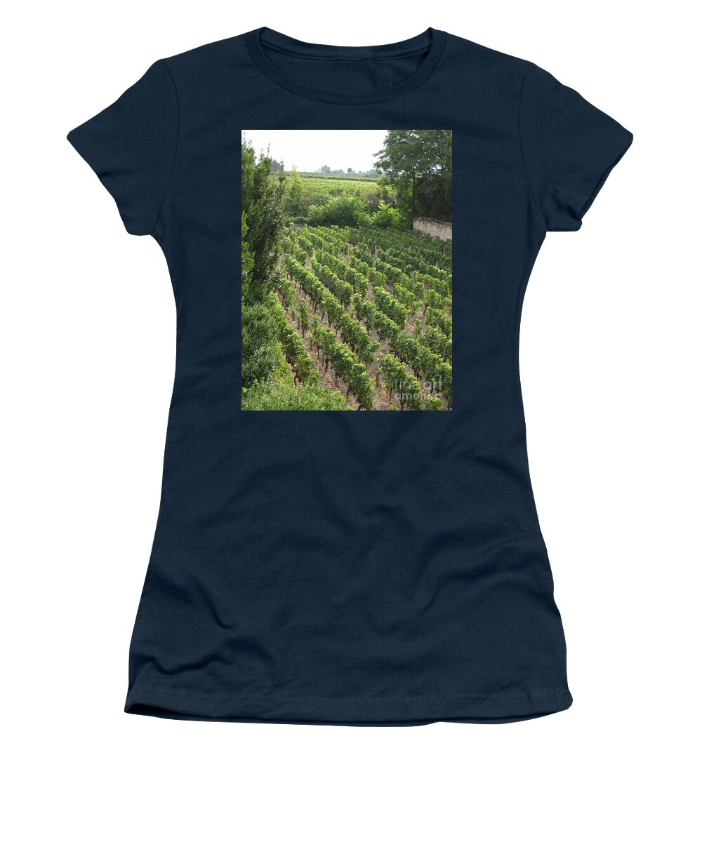 France Women's T-Shirt featuring the photograph St. Emilion vineyard by HEVi FineArt