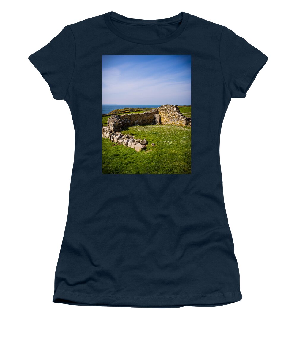 Birth Place Women's T-Shirt featuring the photograph St Non's Chapel by Mark Llewellyn