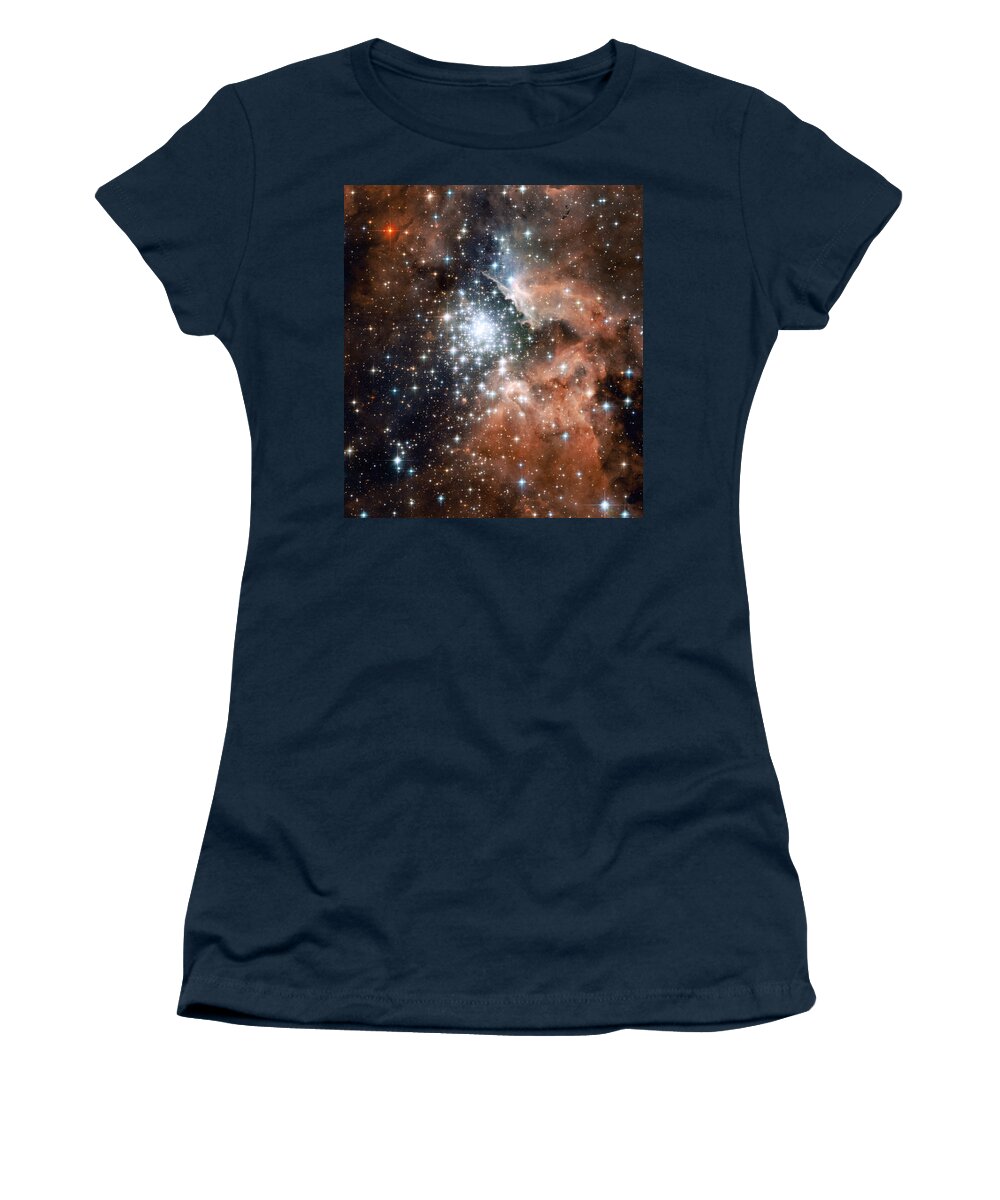 Jpl Women's T-Shirt featuring the photograph Star Cluster and Nebula by Sebastian Musial