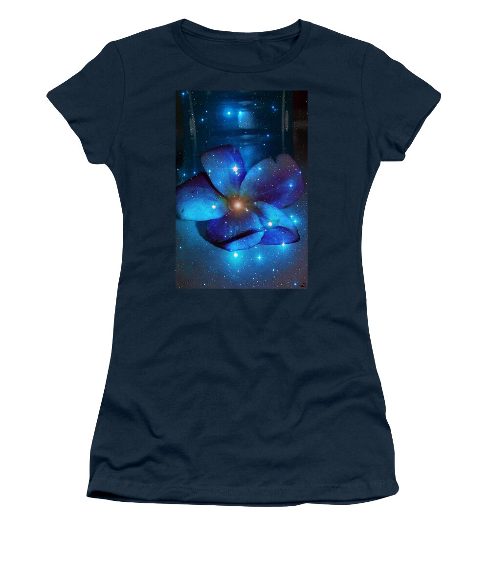 Plumeria Women's T-Shirt featuring the photograph Star Light Plumeria by Linda Sannuti