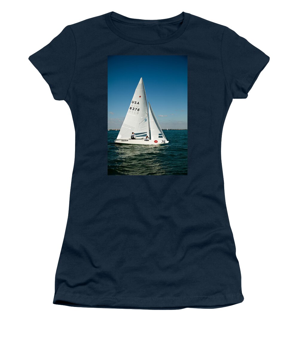 Star Sailboat Women's T-Shirt featuring the photograph Star Sailboat by David Smith