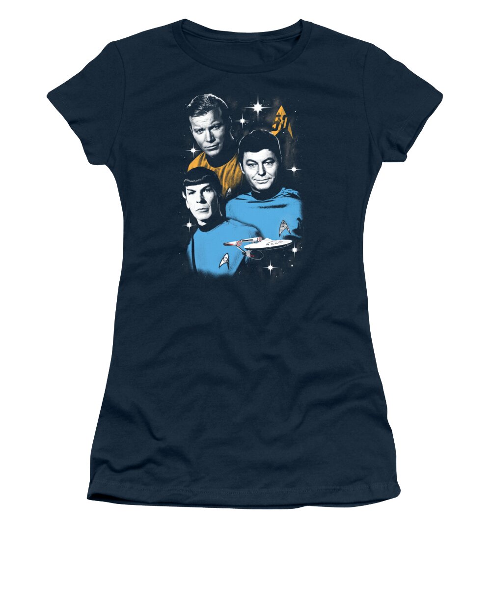  Women's T-Shirt featuring the digital art Star Trek - All Star Crew by Brand A