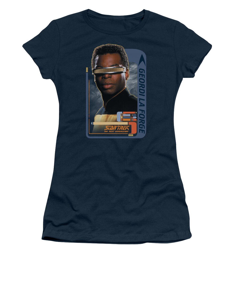 Star Trek Women's T-Shirt featuring the digital art Star Trek - Geordi Laforge by Brand A