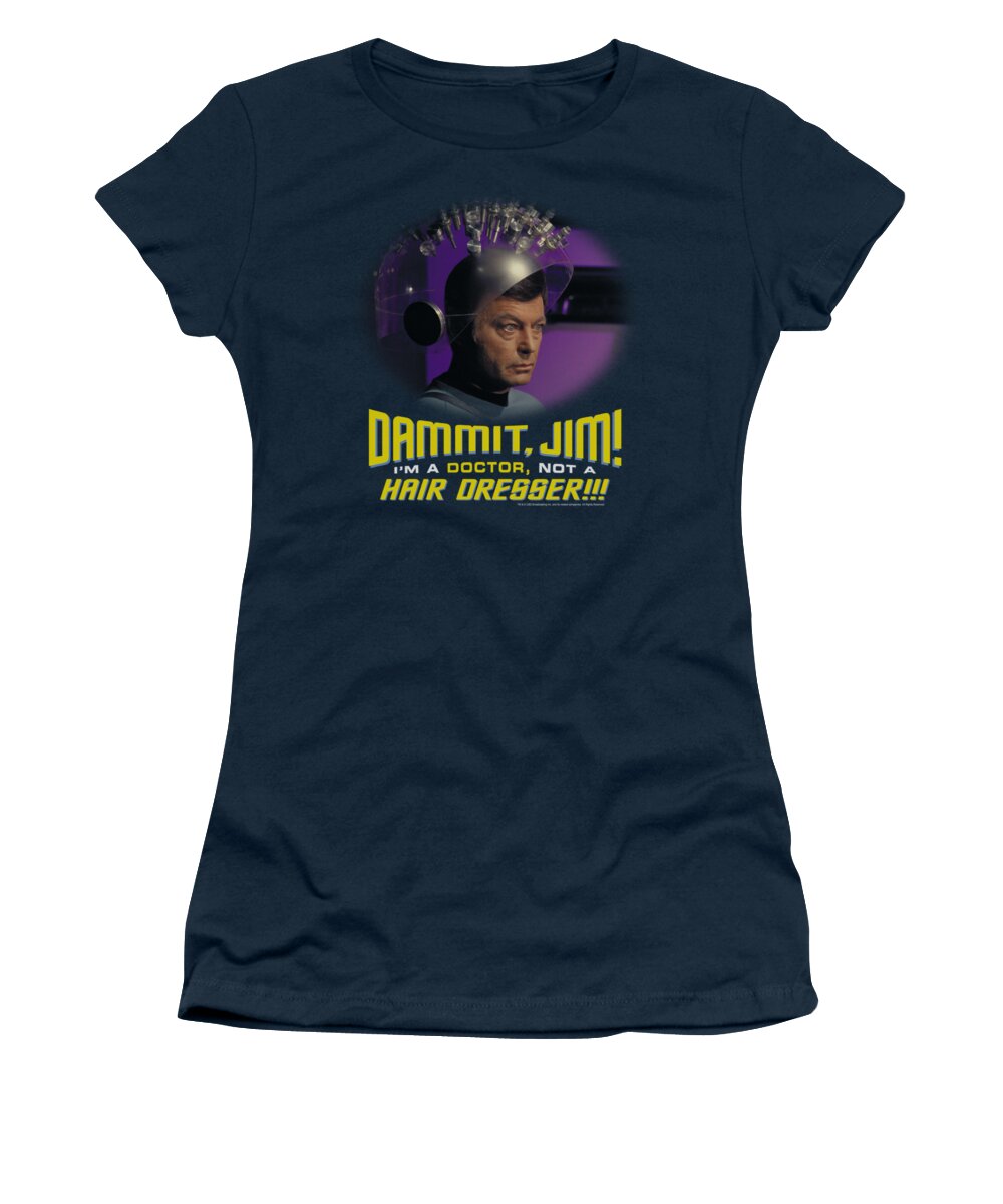 Star Trek Women's T-Shirt featuring the digital art Star Trek - Not A Hair Dresser by Brand A
