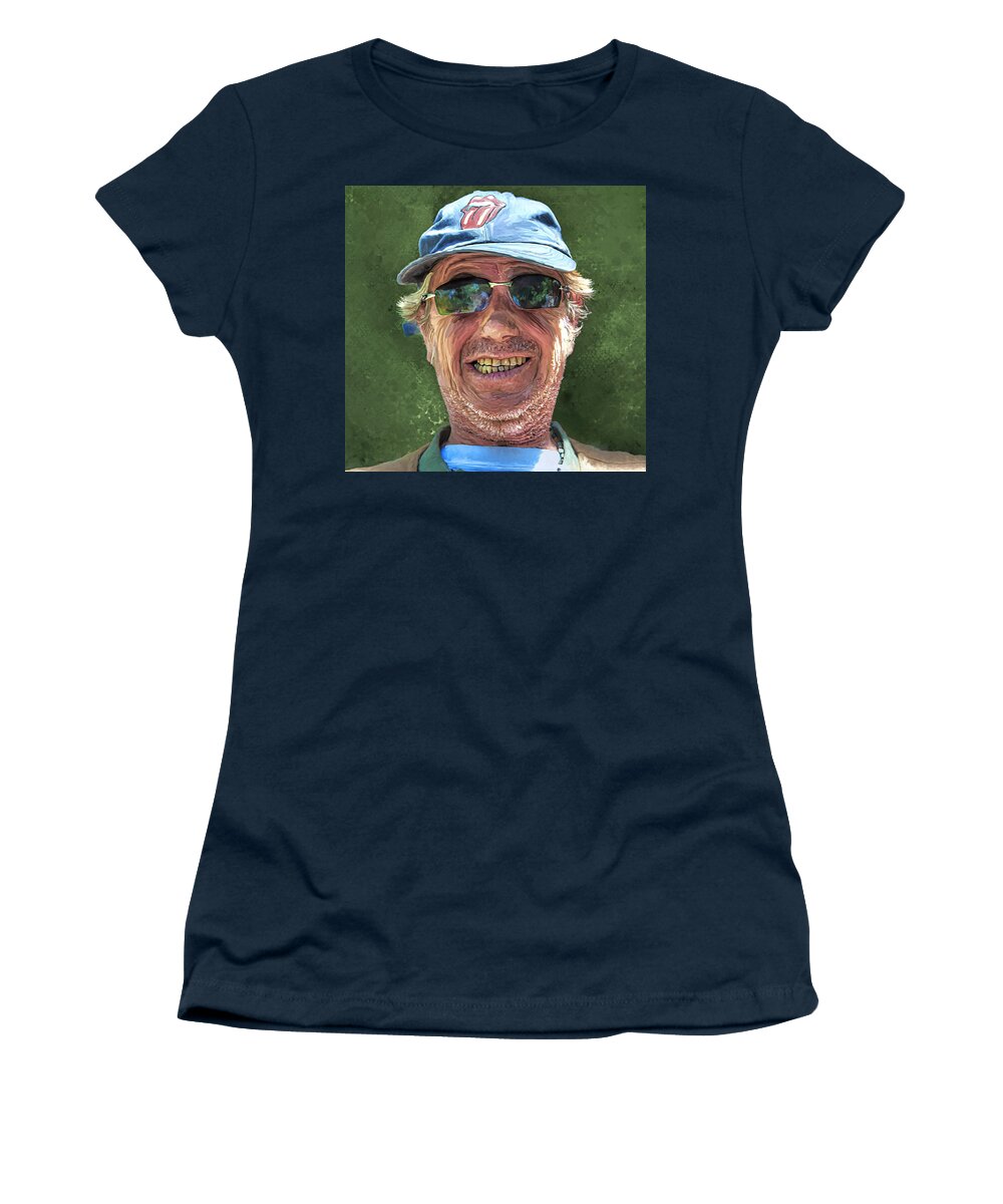 Portrait Women's T-Shirt featuring the painting Stones Fan by Rick Mosher