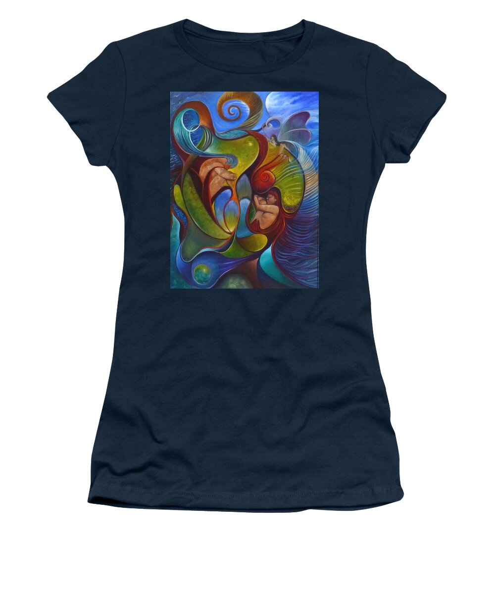Summer Women's T-Shirt featuring the painting Summer by Claudia Goodell