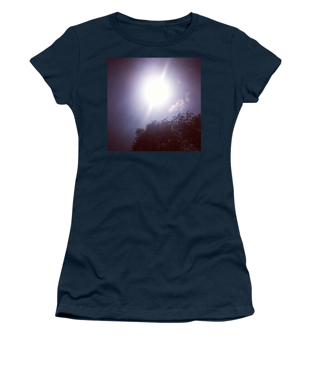 Blue Women's T-Shirt featuring the photograph Sunny Blue Skies by Sarah Qua