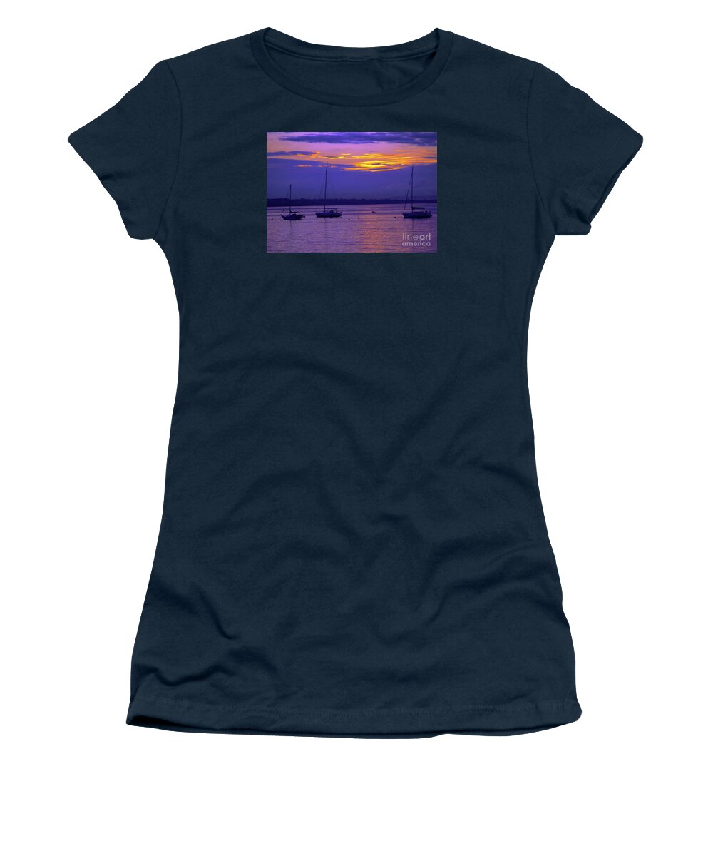 Fine Art Photography Women's T-Shirt featuring the photograph Sunset in Skerries Harbor by Patricia Griffin Brett