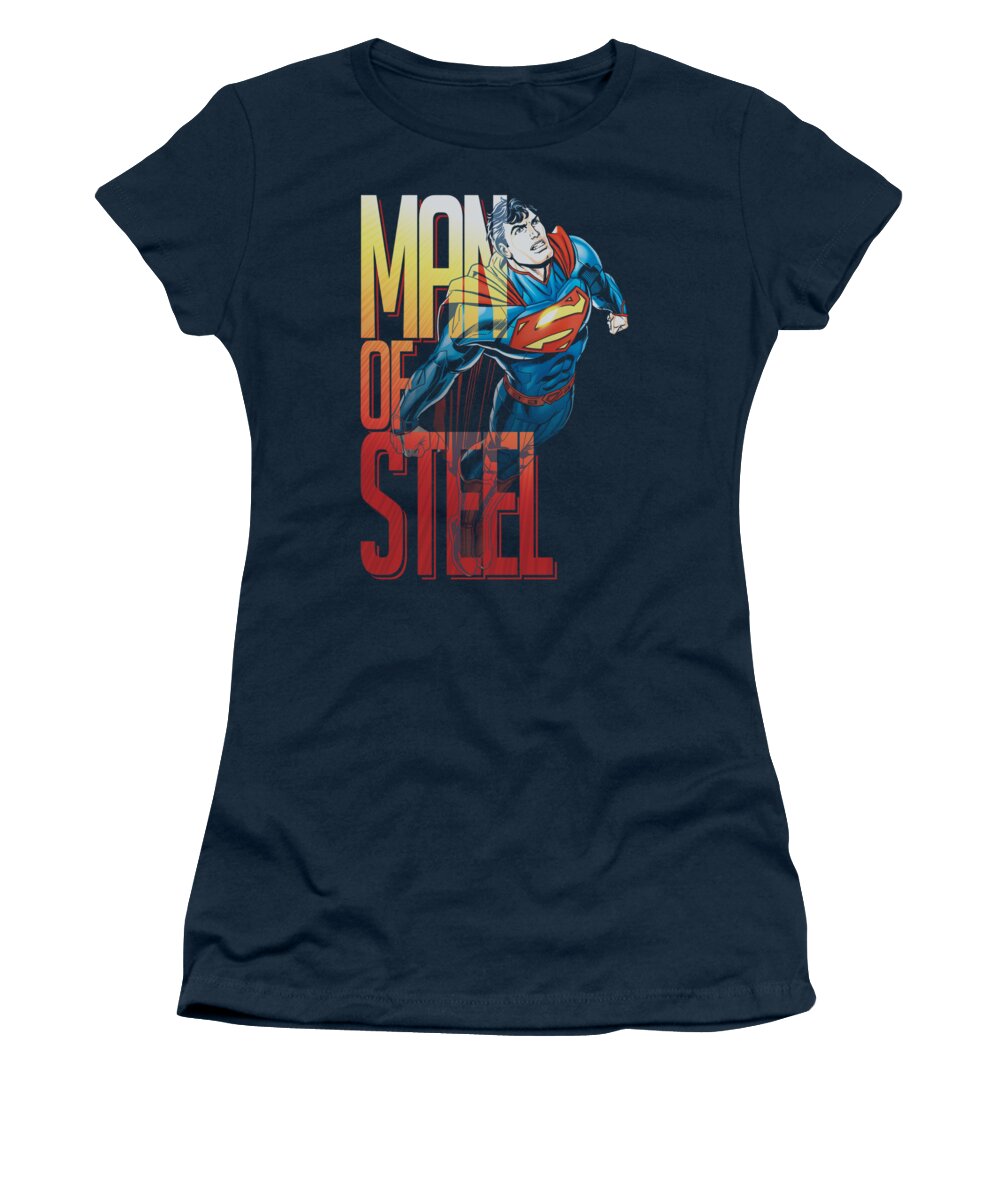 Superman Women's T-Shirt featuring the digital art Superman - Steel Flight by Brand A
