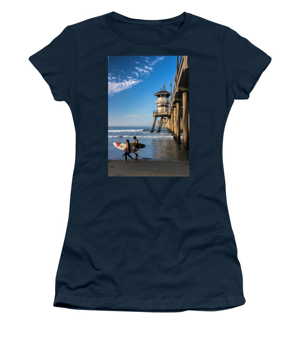 Water Women's T-Shirt featuring the photograph Surf's up by Tammy Espino