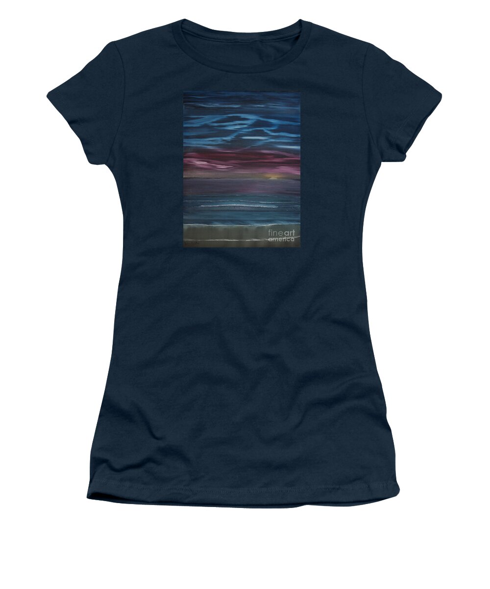  Surreal Women's T-Shirt featuring the painting Surreal Sunset by Ian Donley