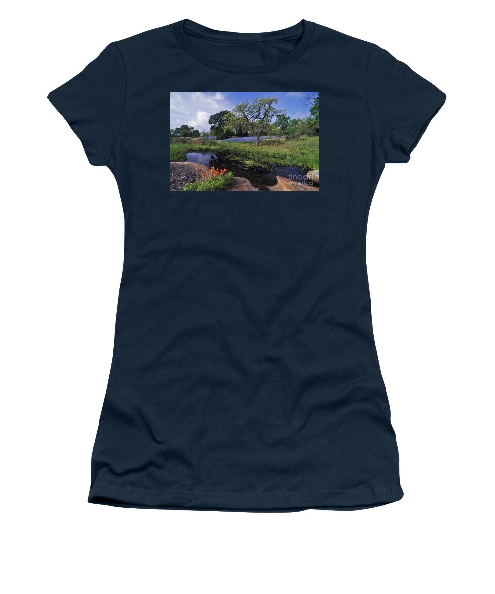 Texas Women's T-Shirt featuring the photograph Texas Hill Country - FS000056 by Daniel Dempster