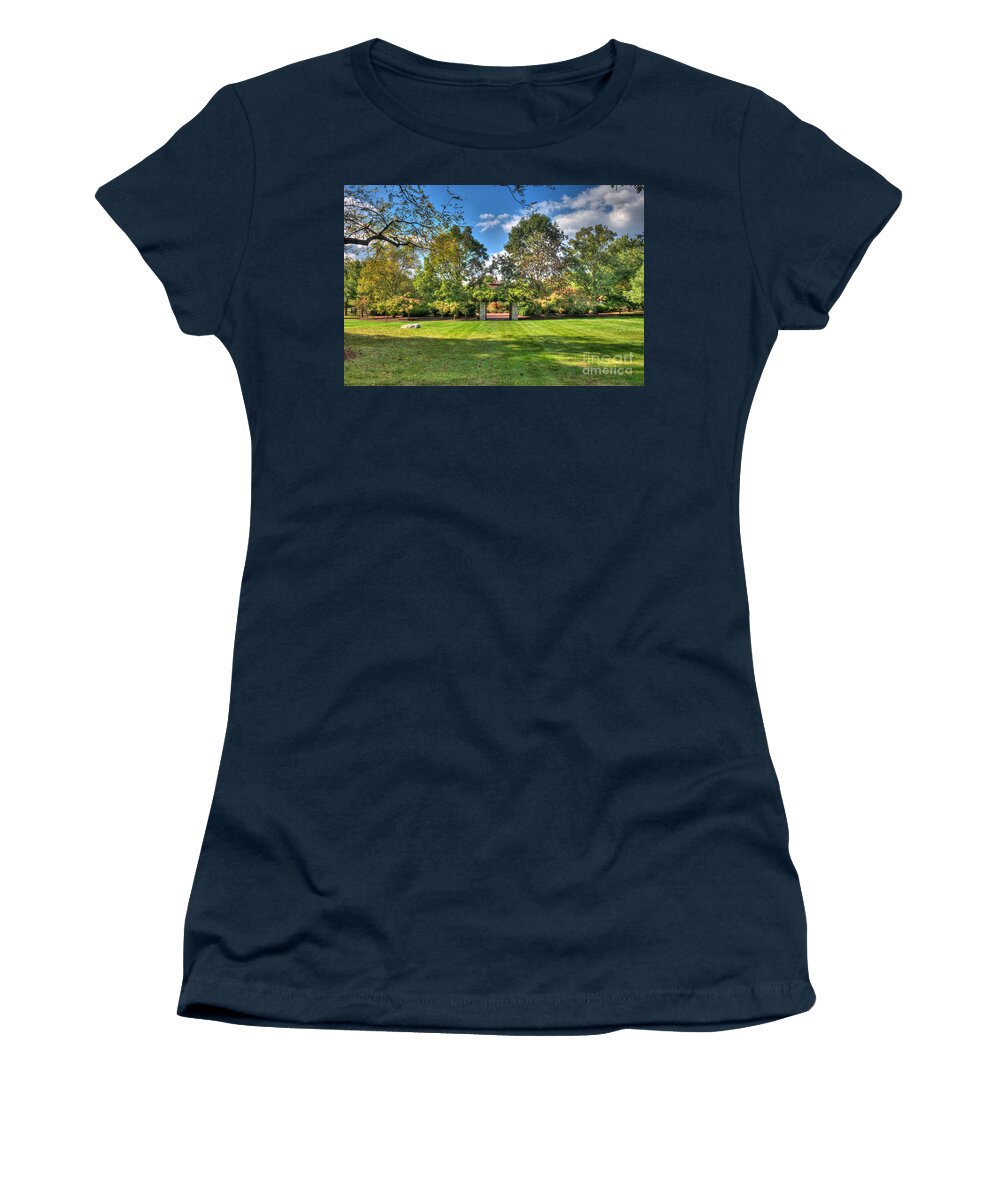 Alumni Women's T-Shirt featuring the photograph The Alumni Memorial Grove by Mark Dodd