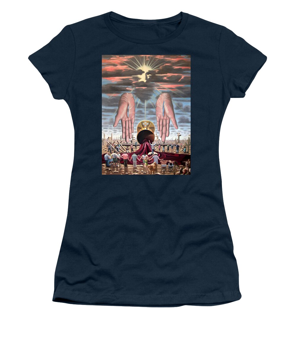 The Blood Women's T-Shirt featuring the painting The Blood by Anthony Falbo