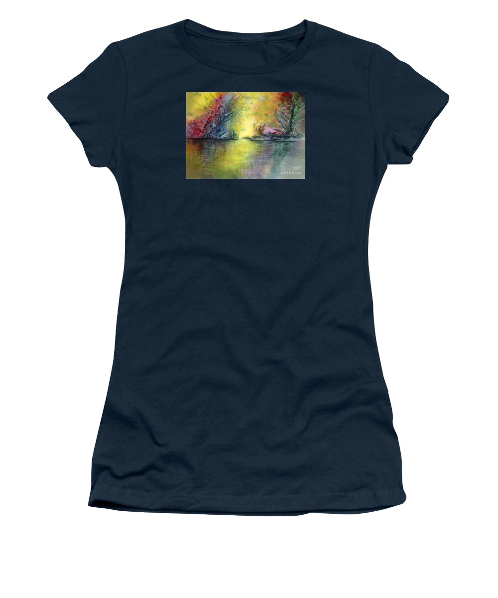 Water Women's T-Shirt featuring the painting The Clearing by Allison Ashton