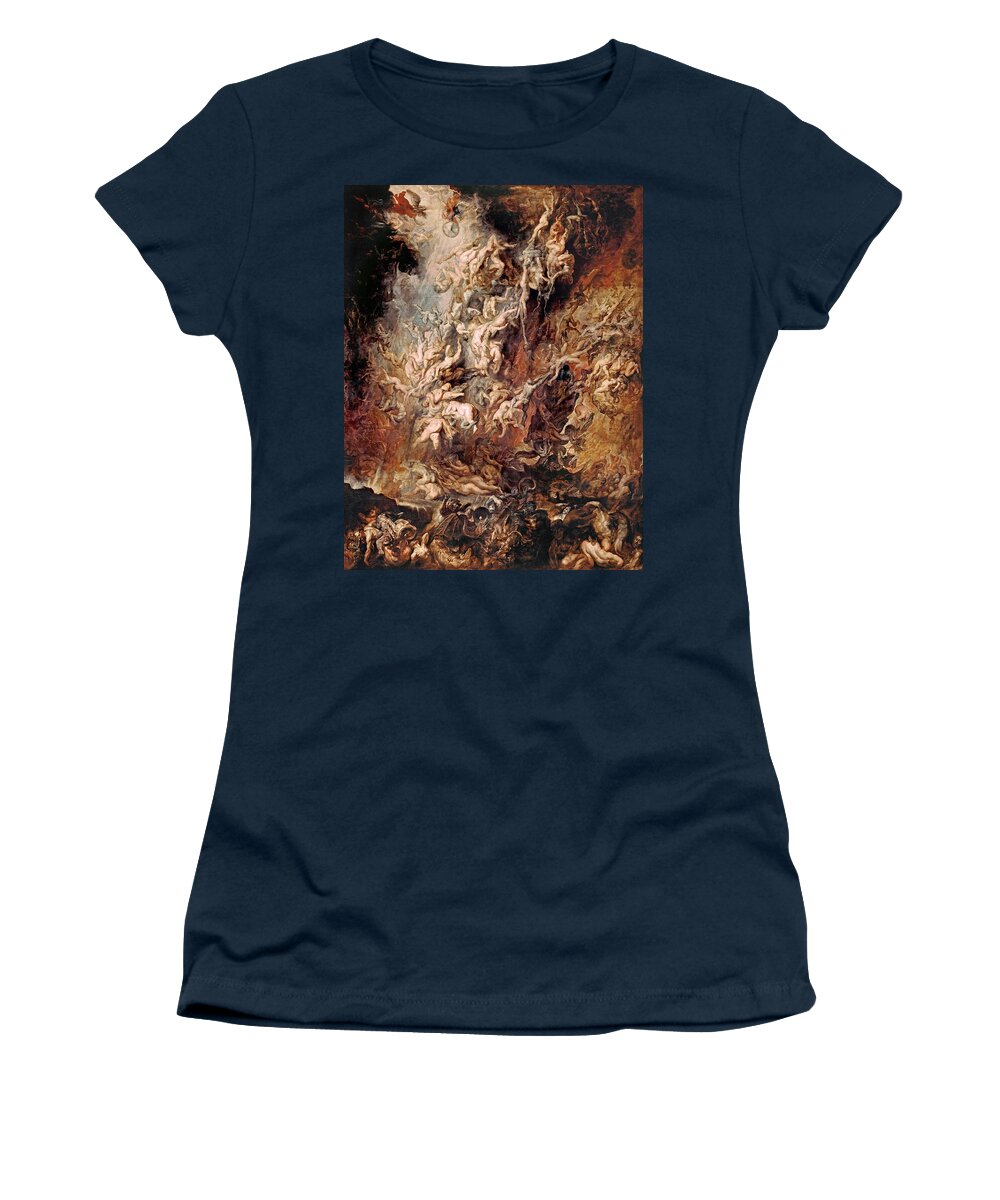 Peter Paul Rubens Women's T-Shirt featuring the painting The Fall of the Damned by Peter Paul Rubens