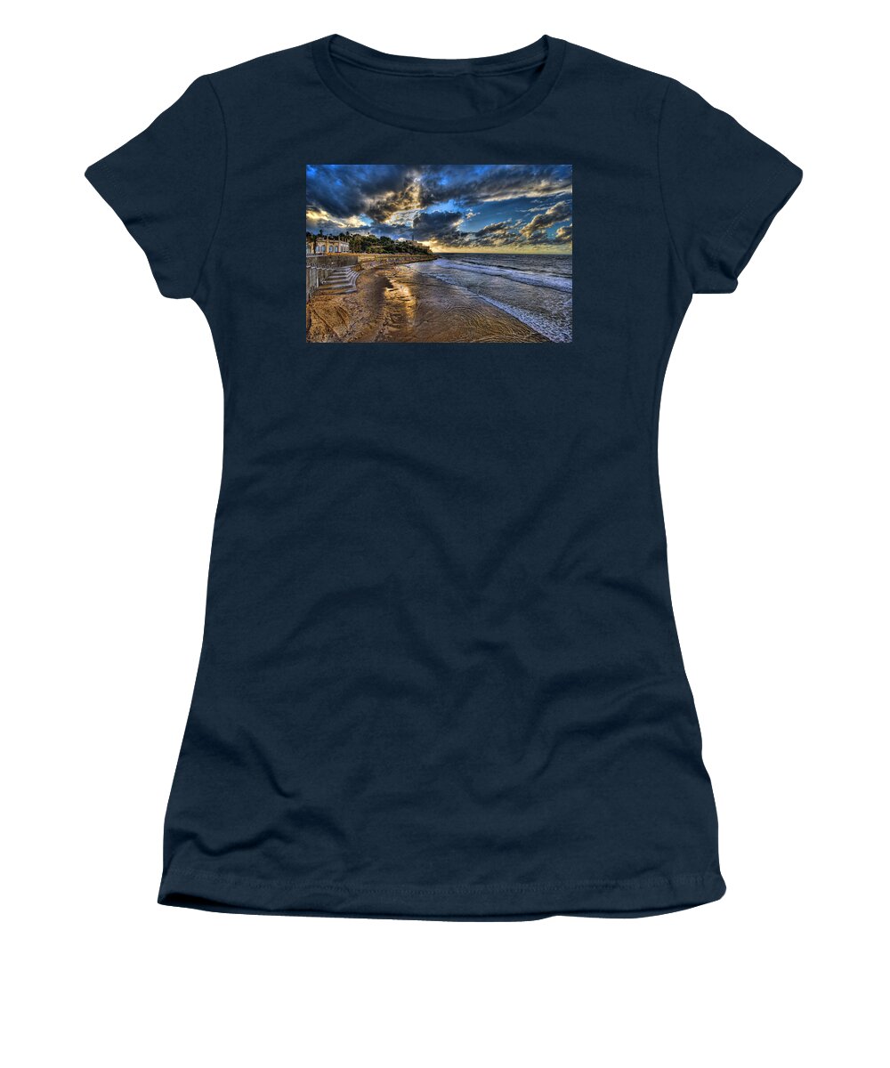 Israel Women's T-Shirt featuring the photograph the golden hour during sunset at Israel by Ronsho