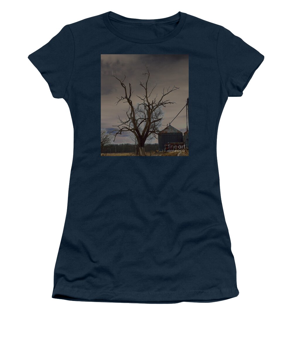 Spooky Women's T-Shirt featuring the photograph The Haunting Tree by Alys Caviness-Gober