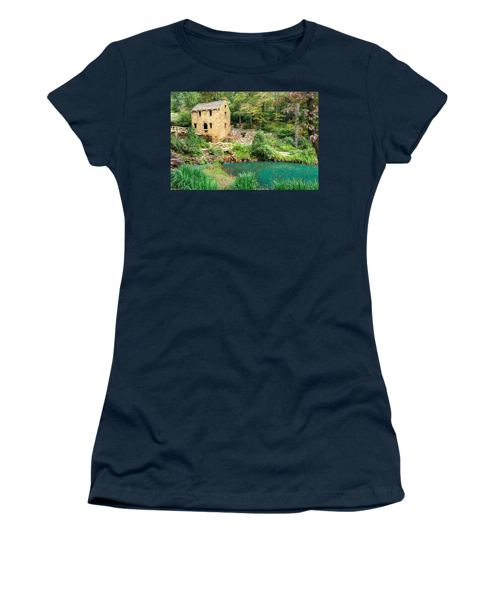 America Women's T-Shirt featuring the photograph The Old Mill - North Little Rock - Pugh's Mill 1832 by Gregory Ballos