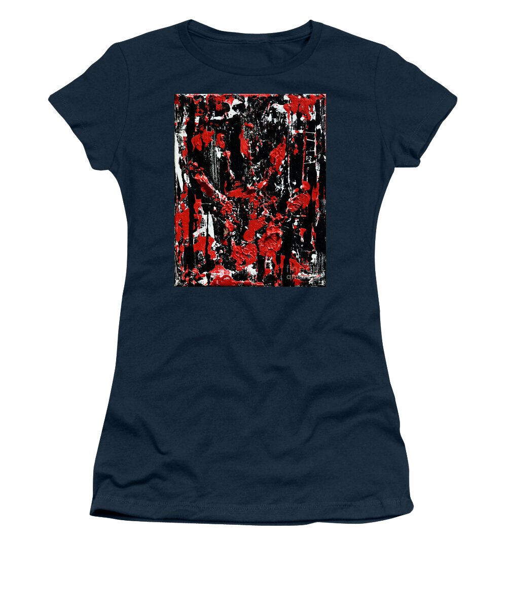 Hand Women's T-Shirt featuring the painting The Red Right Hand by Alys Caviness-Gober