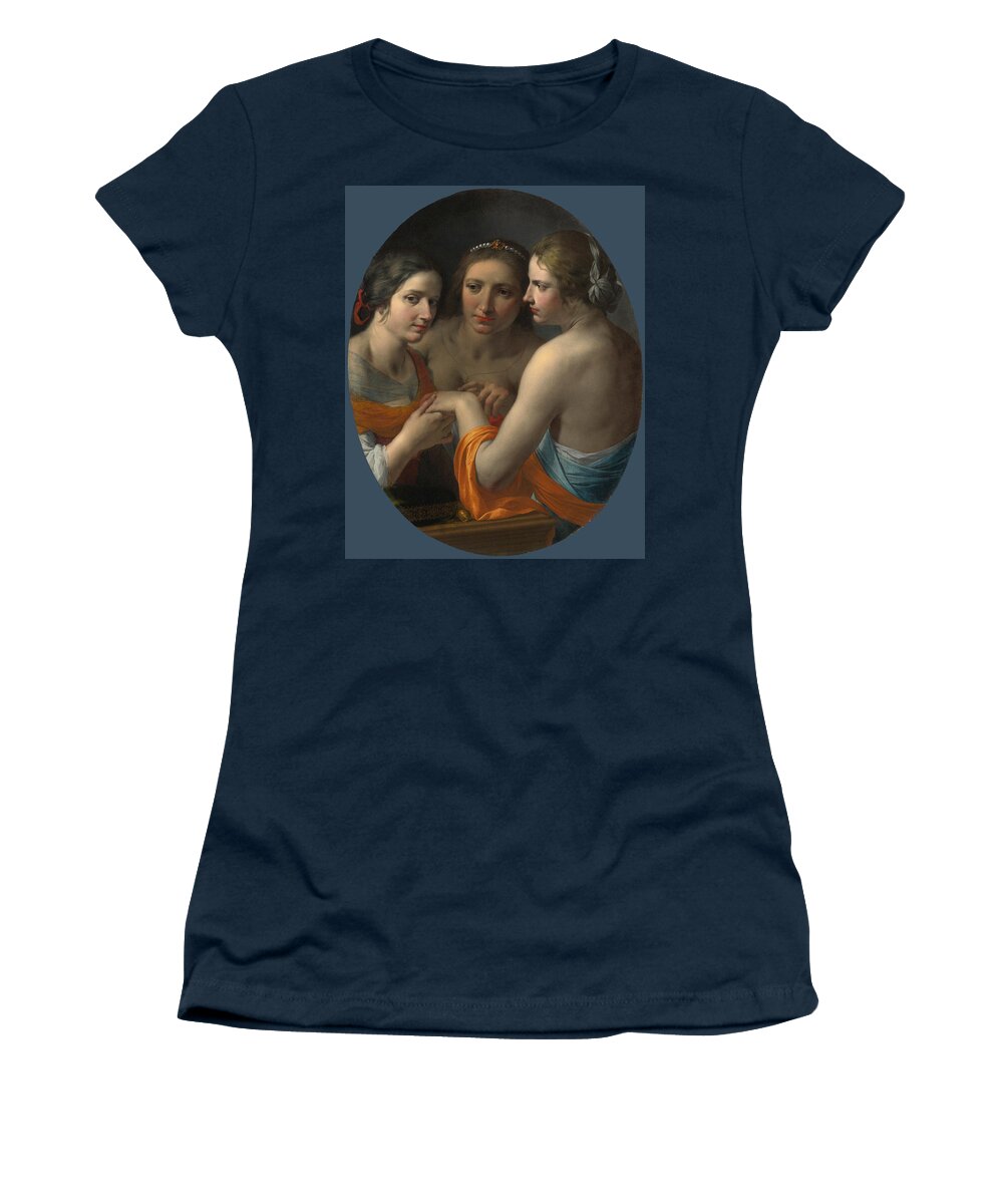 Giovanni Martinelli Women's T-Shirt featuring the painting The Three Graces by Giovanni Martinelli