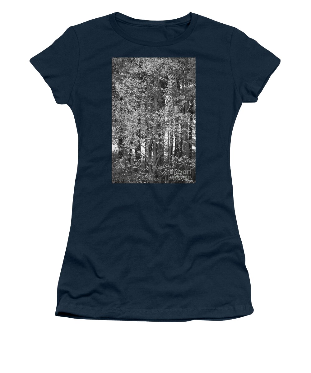 Black And White Women's T-Shirt featuring the photograph The Tree by Jennifer E Doll