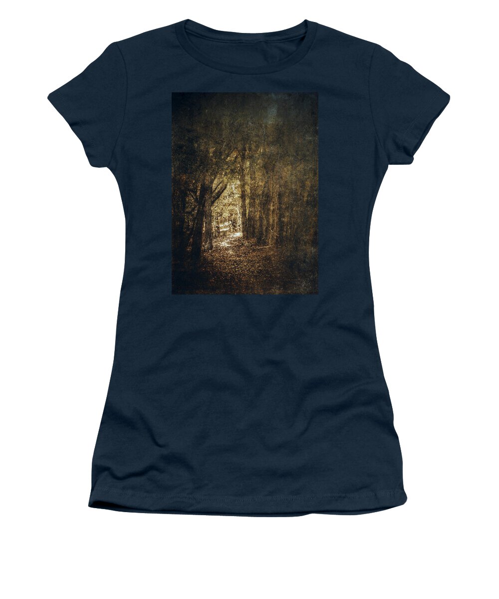 Leaf Women's T-Shirt featuring the photograph The Way Out by Scott Norris