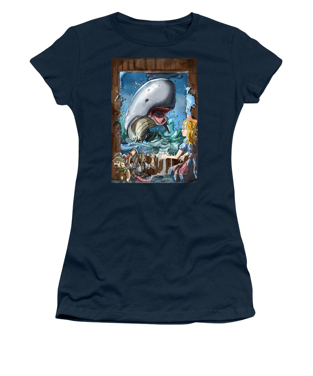 Wurtherington Diary Women's T-Shirt featuring the painting The Whale by Reynold Jay