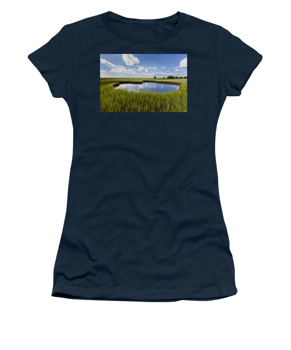 Carolina Beach Women's T-Shirt featuring the photograph Tidal Pool Image Art by Jo Ann Tomaselli
