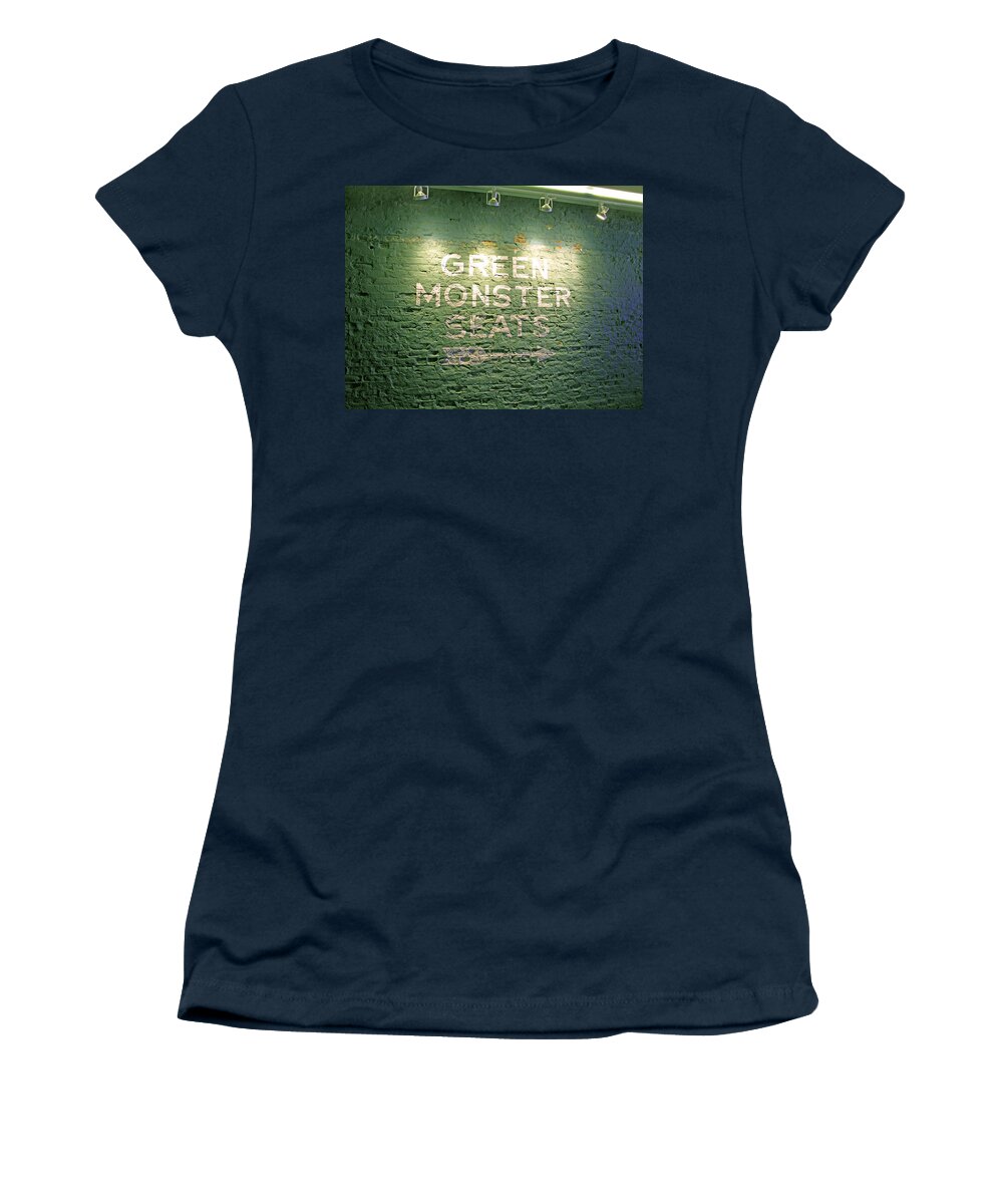 Sign Women's T-Shirt featuring the photograph To the Green Monster Seats by Barbara McDevitt