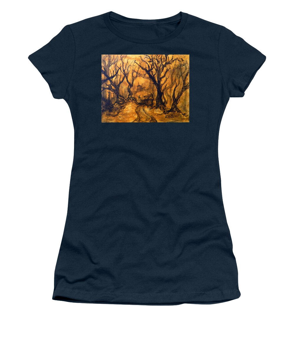 Ennis Women's T-Shirt featuring the painting Toad Hollow by Christophe Ennis