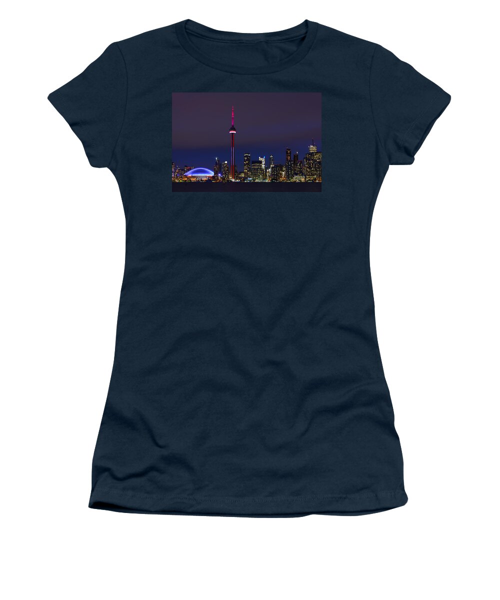 Toronto Women's T-Shirt featuring the photograph Toronto Skyline by Tony Beck