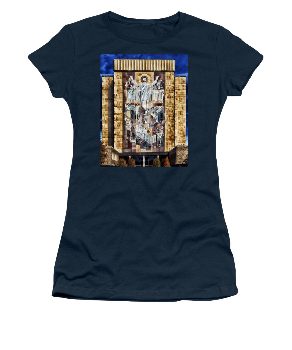 Jesus Christ Women's T-Shirt featuring the photograph Touchdown Jesus by Mountain Dreams