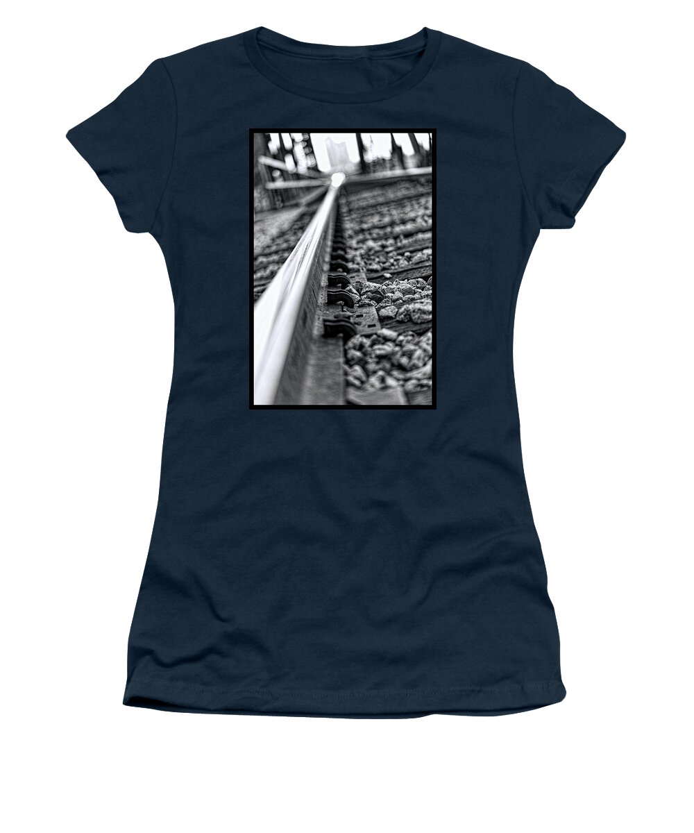 Train Women's T-Shirt featuring the photograph Train Track by Jonathan Davison