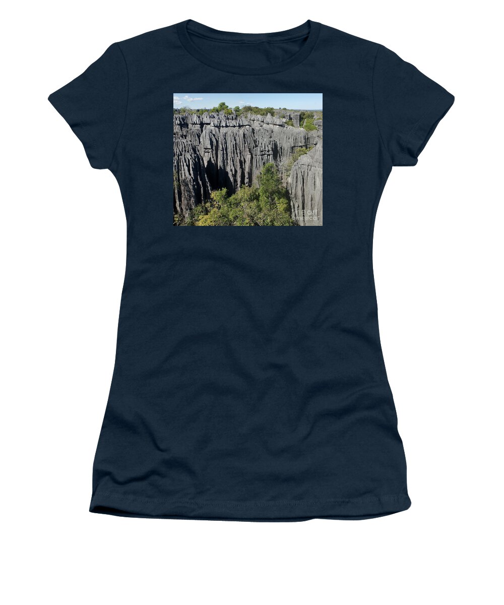 Prott Women's T-Shirt featuring the photograph Tsingy de Bemaraha Madagascar 1 by Rudi Prott