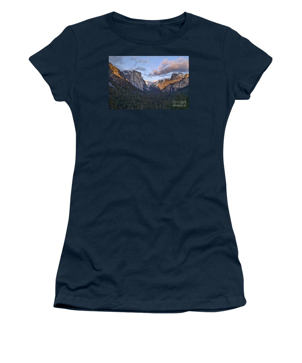 Landscape Women's T-Shirt featuring the photograph Tunnel View by Richard Verkuyl