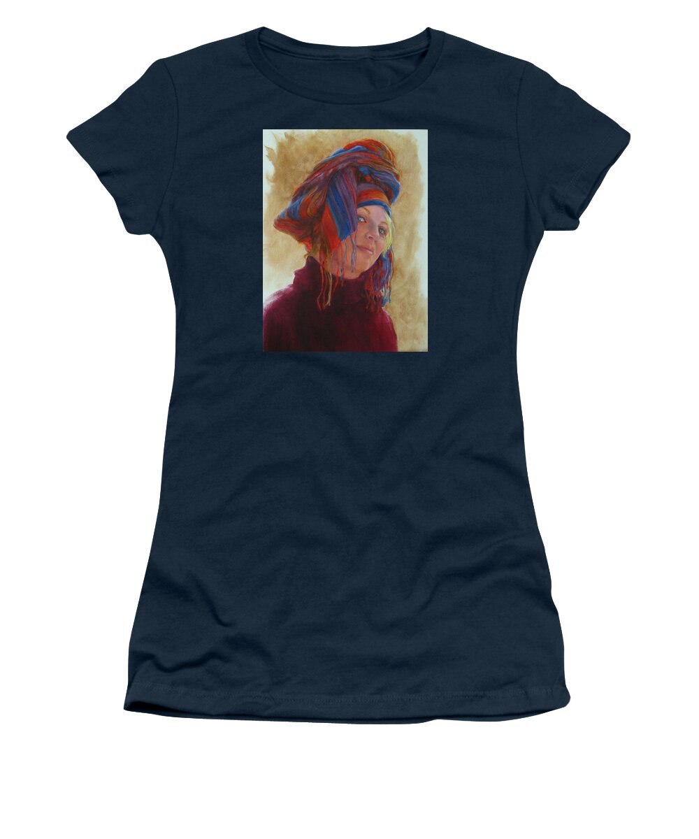 Figurative Women's T-Shirt featuring the painting Turban 2 by Connie Schaertl