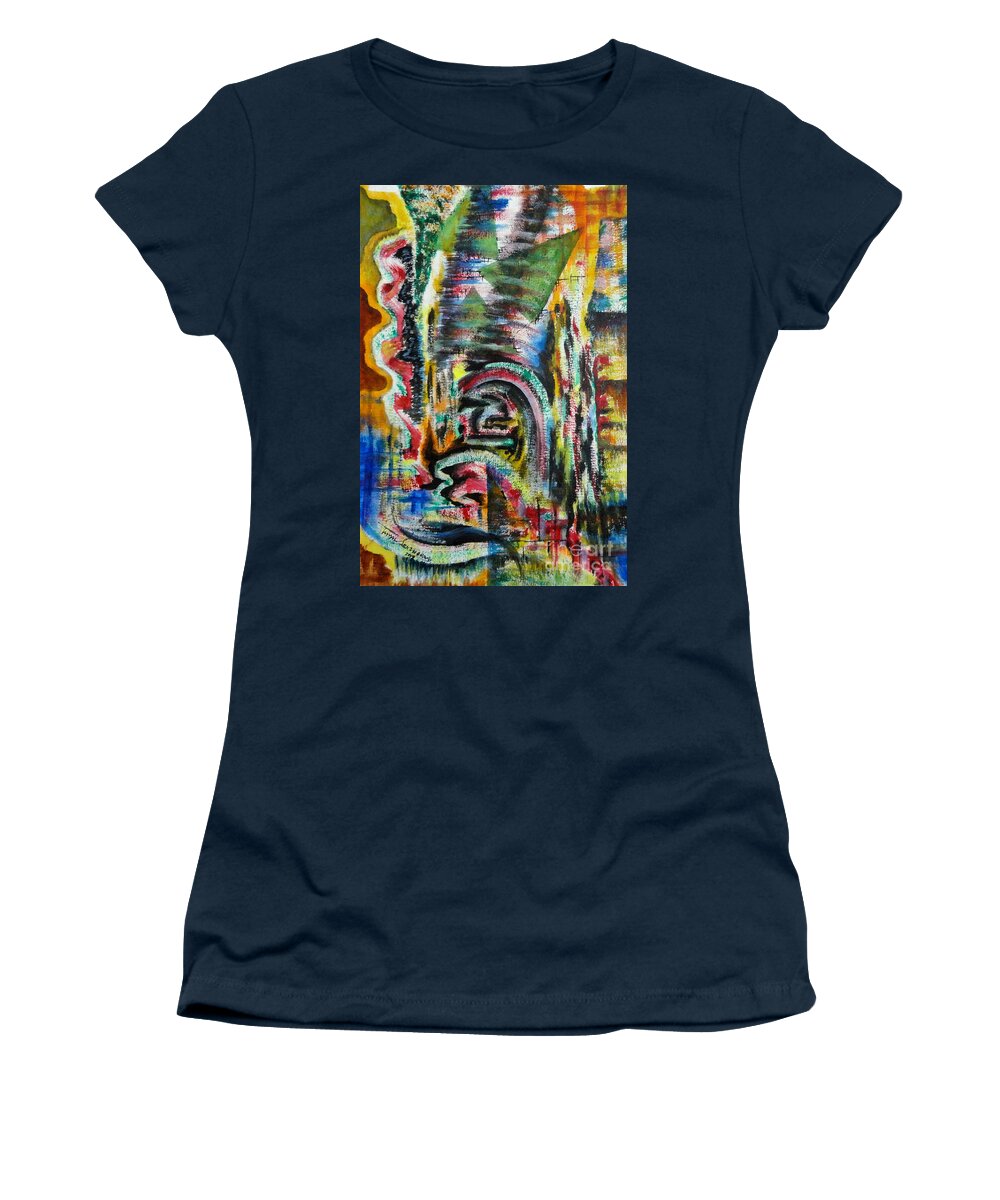 Art Women's T-Shirt featuring the painting Miracle by Tamal Sen Sharma