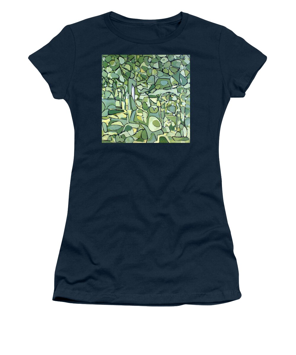 Abstract Women's T-Shirt featuring the painting Untitled #19 by Steven Miller