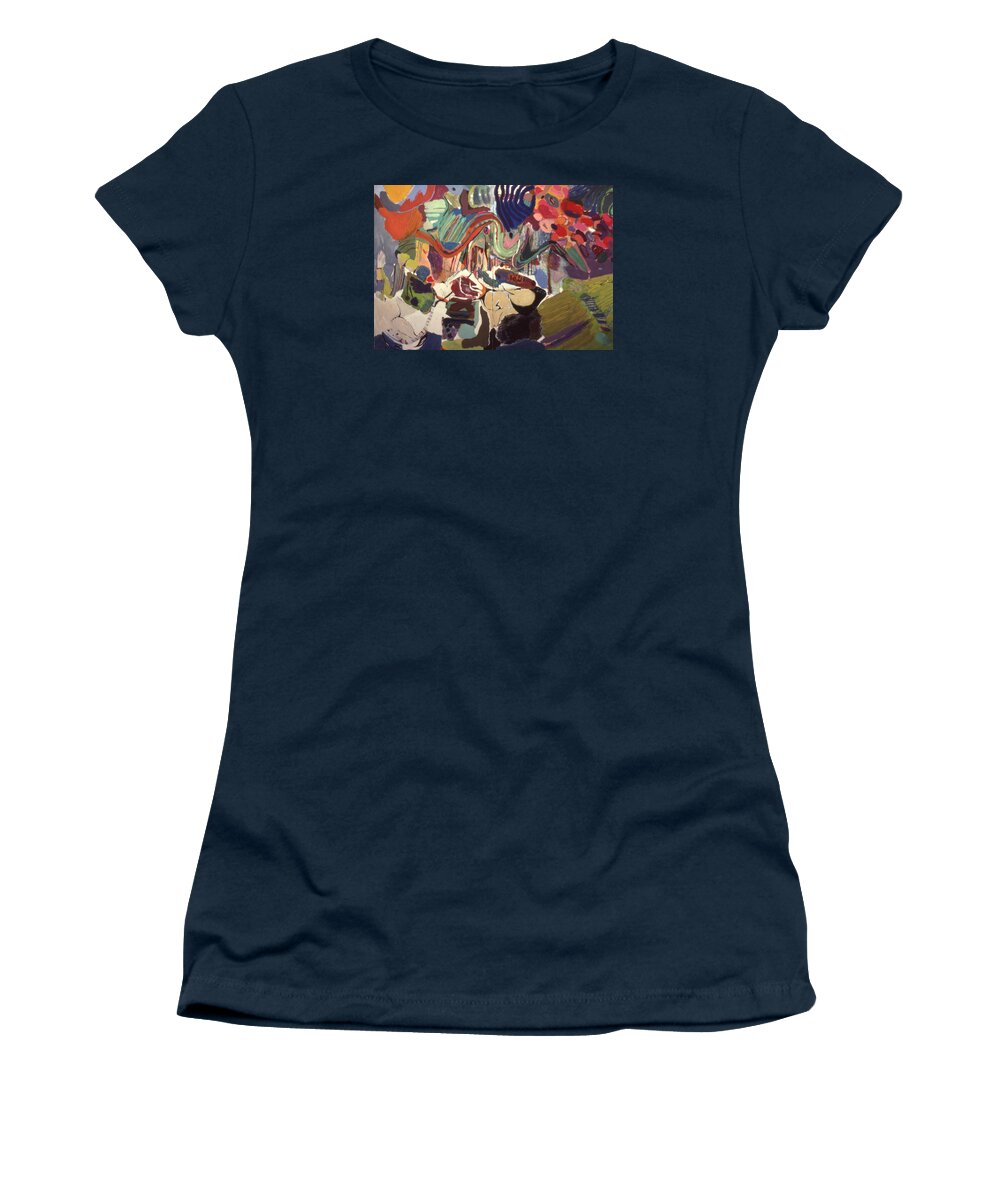 Acrylic Women's T-Shirt featuring the painting Variations#2 by Richard Baron
