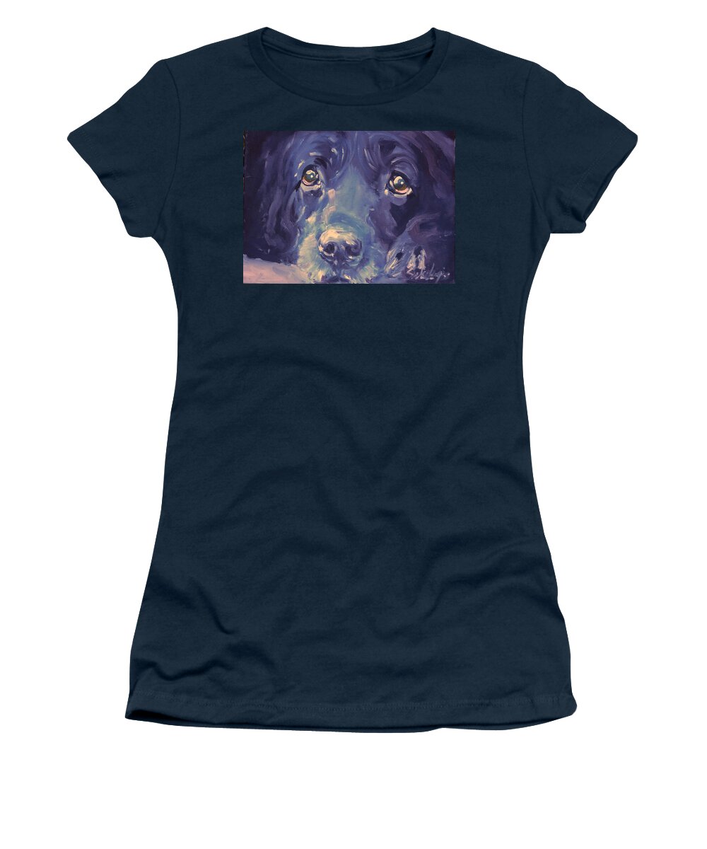 Labrador Retriever Women's T-Shirt featuring the painting Watching Over You by Sheila Wedegis