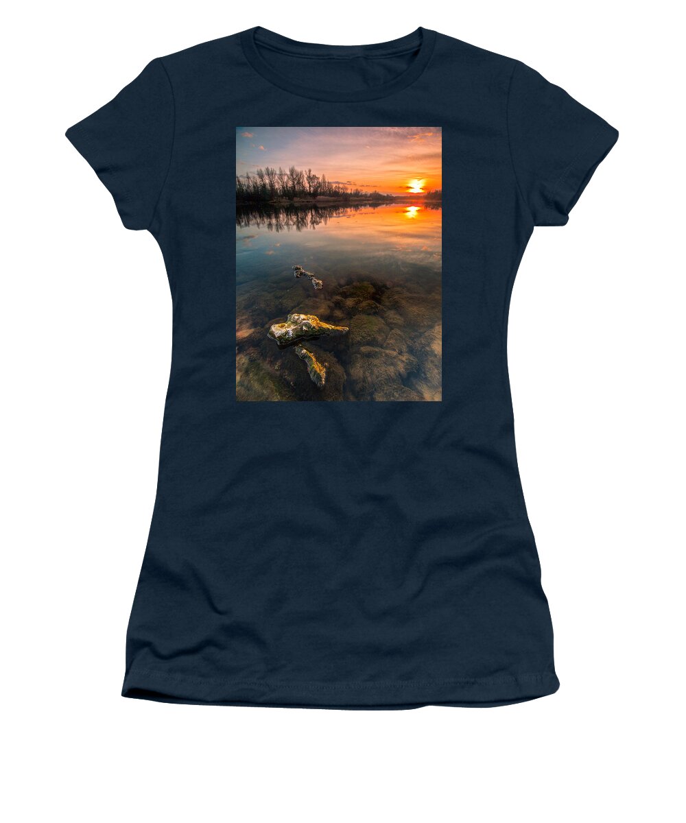 Landscape Women's T-Shirt featuring the photograph Watching sunset by Davorin Mance