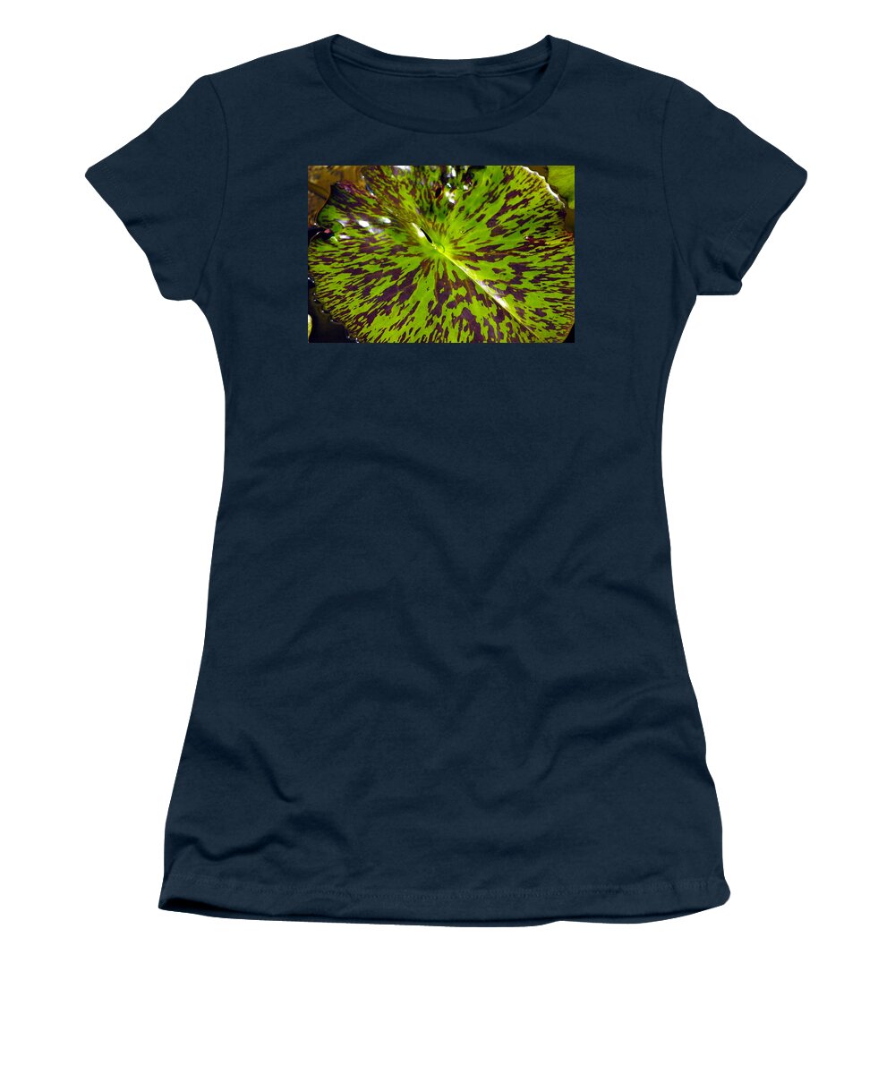 Waterlily Women's T-Shirt featuring the photograph Waterlily Pad by Lehua Pekelo-Stearns