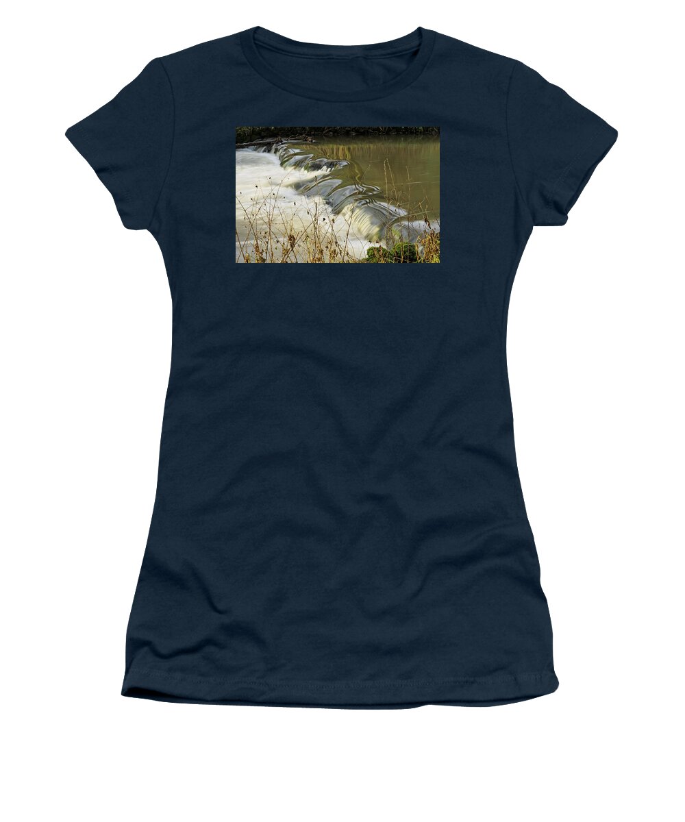 Britain Women's T-Shirt featuring the photograph Weir Close-up in Wolfscote Dale by Rod Johnson