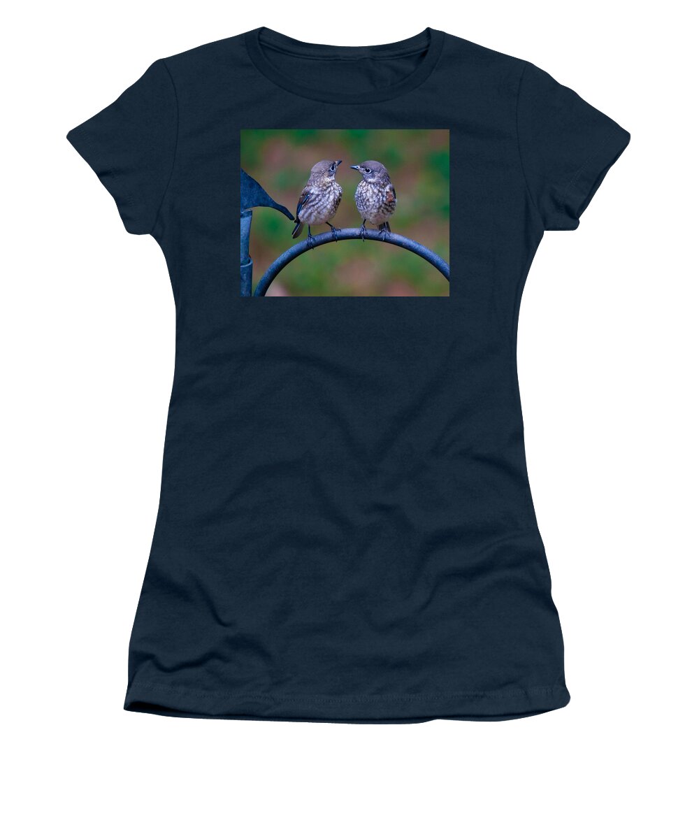 Bluebird Women's T-Shirt featuring the photograph When's Dad Coming Back? by Robert L Jackson