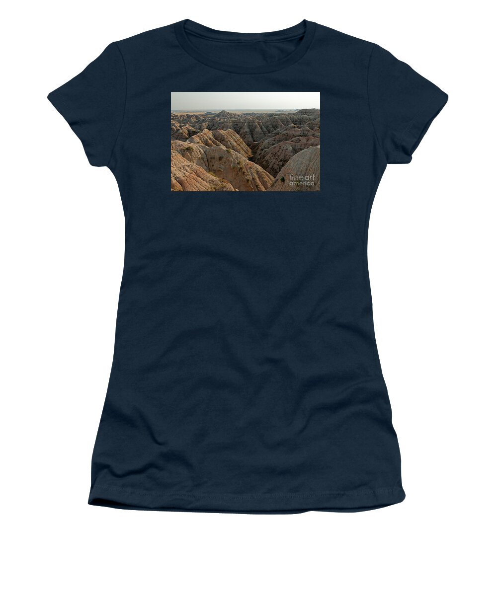 Afternoon Women's T-Shirt featuring the photograph White River Valley Overlook Badlands National Park by Fred Stearns