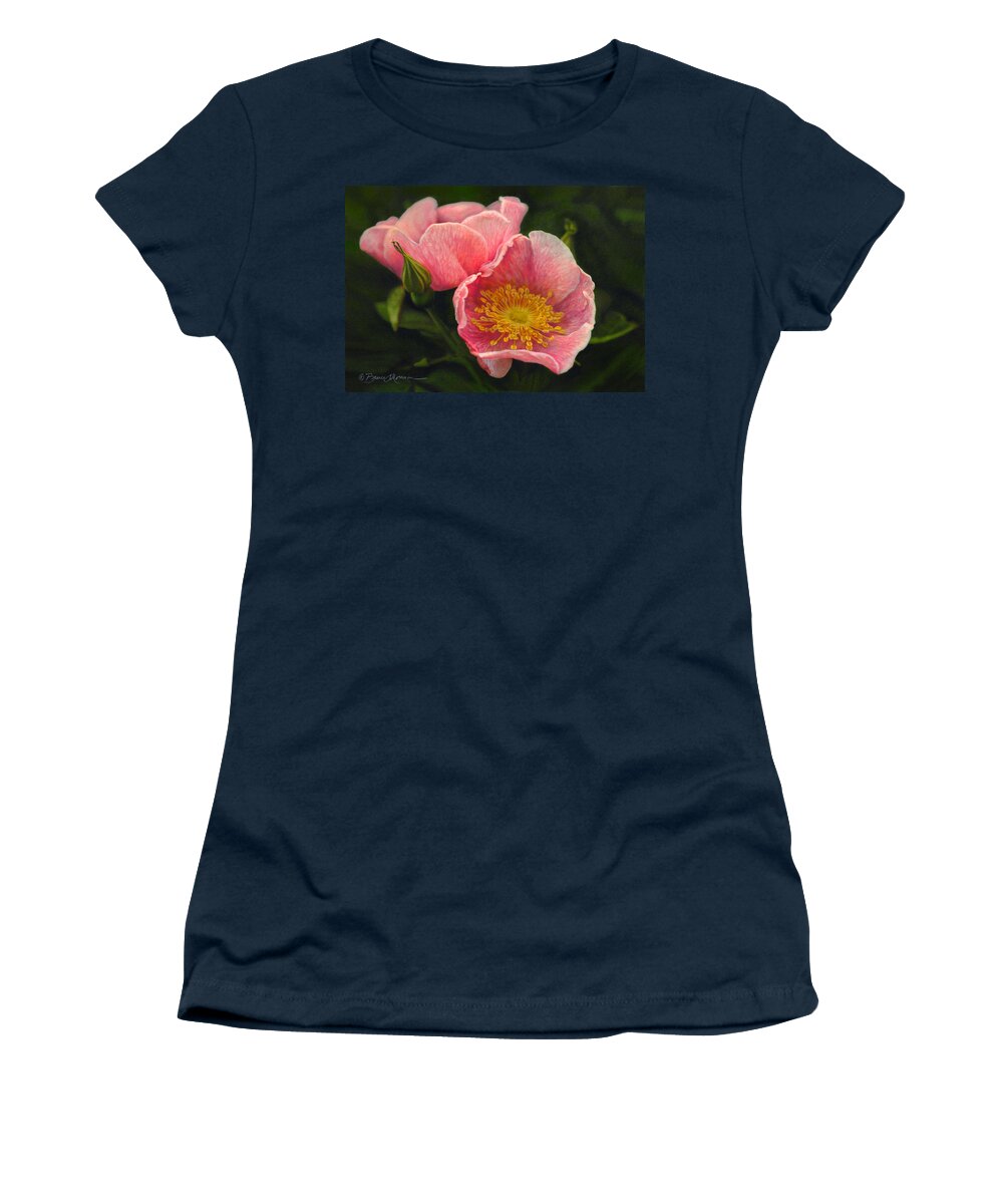 Flower Women's T-Shirt featuring the drawing Wild Rose by Bruce Morrison