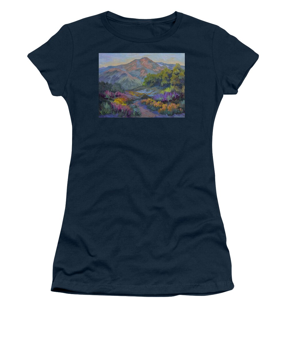 Wildflowers Women's T-Shirt featuring the painting Wildflowers in Full Bloom by Diane McClary